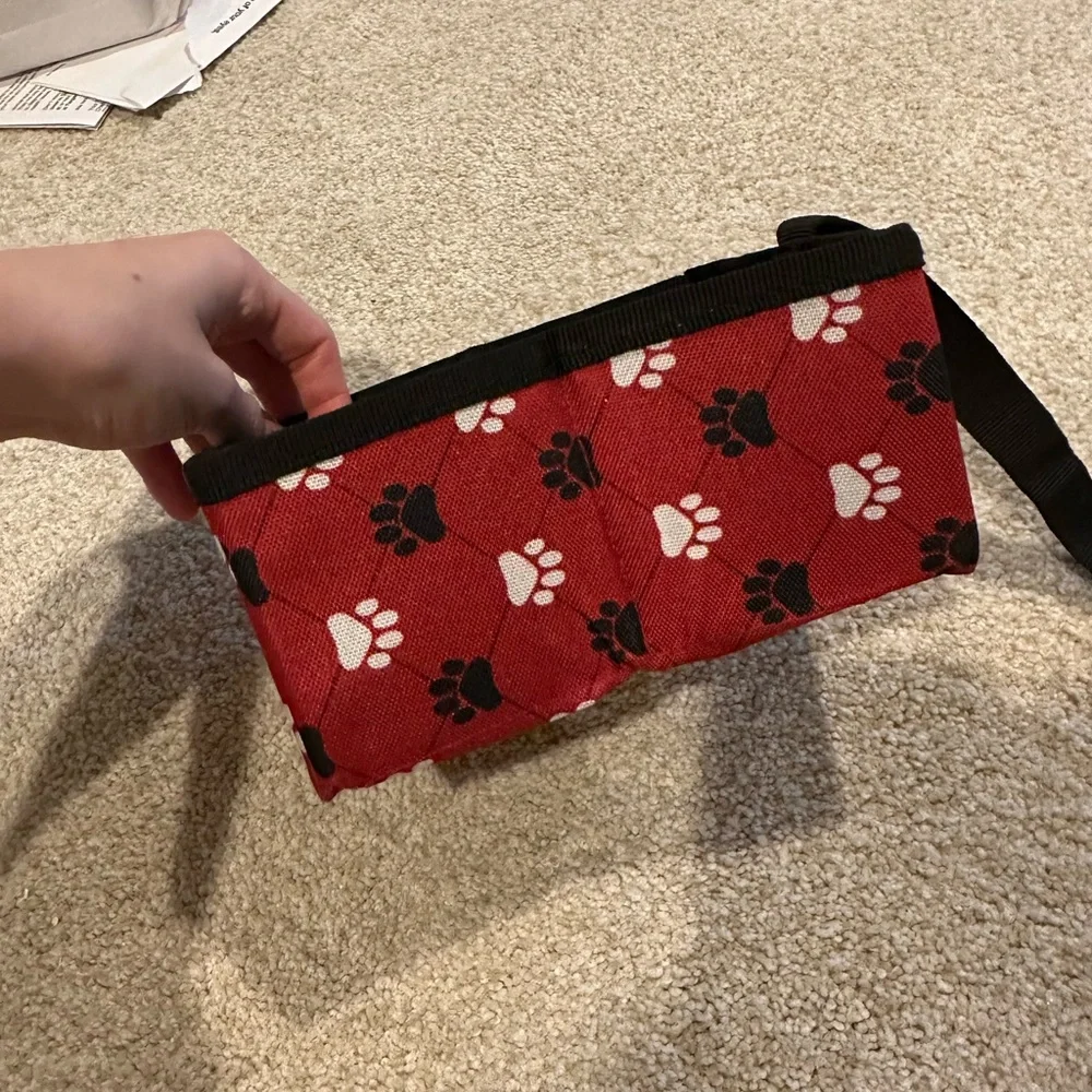 Red Paw Print Water/Food bowl